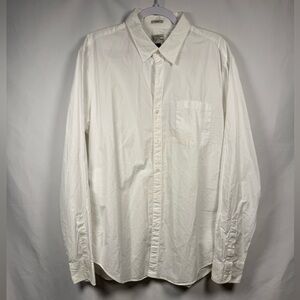 J.Crew Men’s Classic LS Button Down Shirt White XL